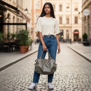 Big Buddha Textured Olive Green Handbag